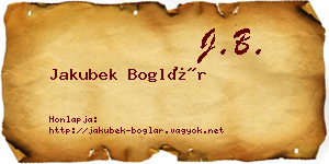 Jakubek Boglár névjegykártya